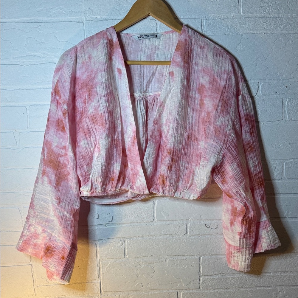 Zara Pink Tie-Dye Women's Top